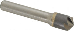 Made in USA - 1/2" Head Diam, 3/8" Shank Diam, 6 Flute 120° Solid Carbide Countersink - Exact Industrial Supply