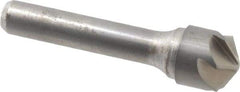 Made in USA - 5/8" Head Diam, 3/8" Shank Diam, 6 Flute 120° Solid Carbide Countersink - Bright Finish, 2-5/8" OAL, 0.109" Nose Diam, Single End, Straight Shank, Right Hand Cut - Exact Industrial Supply