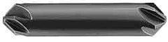 Hertel - 5/8" Head Diam, 5/8" Shank Diam, 6 Flute 60° Solid Carbide Countersink - 3-1/4" OAL, Straight Shank - Exact Industrial Supply