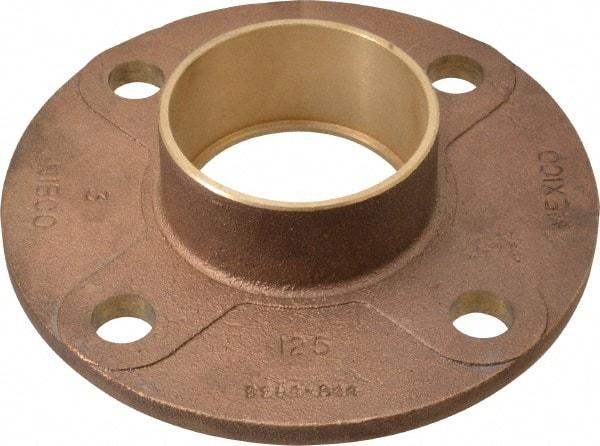 NIBCO - 3" Pipe, 7-1/2" OD, Cast Copper Companion Pipe Flange - 125 psi, C End Connection, 6" Across Bolt Hole Centers - Exact Industrial Supply