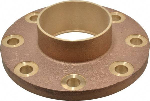 NIBCO - 4" Pipe, 9" OD, Cast Copper Companion Pipe Flange - 150 psi, C End Connection, 7-1/2" Across Bolt Hole Centers - Exact Industrial Supply