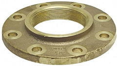 NIBCO - 3" Pipe, 7-1/2" OD, Cast Copper Threaded Companion Pipe Flange - 150 psi, F End Connection, 6" Across Bolt Hole Centers - Exact Industrial Supply