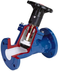 NIBCO - 3" Pipe, Flanged End Connections, Y Pattern Calibrated Balance Valve - 310mm Long, 292mm High, 175 Max psi, Iron Body - Exact Industrial Supply