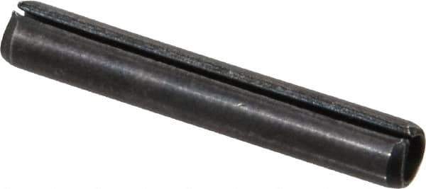 Value Collection - 5/32" Diam x 1" Long Slotted Spring Pin - Grade 1070-1090 Alloy Steel, Black Oxide Finish - Exact Industrial Supply