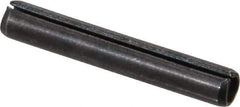 Value Collection - 5/32" Diam x 1" Long Slotted Spring Pin - Grade 1070-1090 Alloy Steel, Black Oxide Finish - Exact Industrial Supply