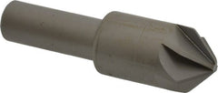 Made in USA - 3/4" Head Diam, 1/2" Shank Diam, 6 Flute 90° High Speed Steel Countersink - Exact Industrial Supply