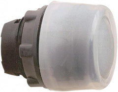 Schneider Electric - 22mm Mount Hole, Extended Straight, Pushbutton Switch Only - Round, Black Pushbutton, Nonilluminated, Momentary (MO) - Exact Industrial Supply