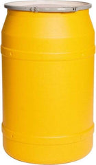 Eagle - 55 Gallon Yellow Cylindrical Polyethylene Open Head Drum - 36-3/8" High x 23" Diam - Exact Industrial Supply