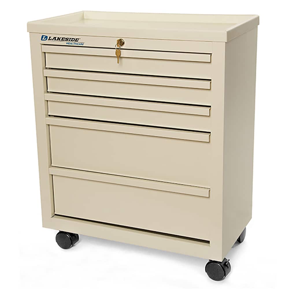 Lakeside - Carts; Type: Medical Cart ; Load Capacity (Lb.): 100.000 ; Number of Slots: 0 ; Number of Shelves: 0 ; Width (Inch): 13-1/4 ; Length (Inch): 24-1/2 - Exact Industrial Supply