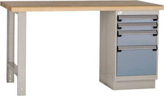 Rousseau Metal - 60 Wide x 30" Deep x 34" High, Laminated Hardwood Workbench - Fixed Legs - Exact Industrial Supply