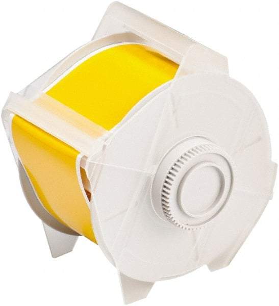 Brady - 2-1/4" Wide x 1,200" Long, Yellow Vinyl Tape - For Globalmark Industrial Labeling System - Exact Industrial Supply