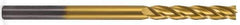 Atrax - 1", 3" LOC, 1" Shank Diam, 6" OAL, 4 Flute, Solid Carbide Square End Mill - Single End, TiN Finish, Spiral Flute, 30° Helix, Centercutting, Right Hand Cut, Right Hand Flute - Exact Industrial Supply