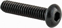 Value Collection - #3-48 UNC Hex Socket Drive, Button Screw - Alloy Steel, Black Oxide Finish, Fully Threaded, 1/2" Length Under Head - Exact Industrial Supply