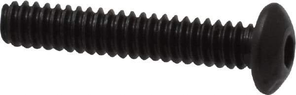 Value Collection - #4-40 UNC Hex Socket Drive, Button Screw - Alloy Steel, Black Oxide Finish, Fully Threaded, 5/8" Length Under Head - Exact Industrial Supply