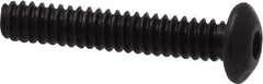 Value Collection - #4-40 UNC Hex Socket Drive, Button Screw - Alloy Steel, Black Oxide Finish, Fully Threaded, 5/8" Length Under Head - Exact Industrial Supply