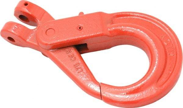 Pewag - 3/8 Inch Chain Diameter, Grade 80 Clevis Hook - 7,100 Lbs. Load Capacity, 15/32 Inch Inside Diameter, 15/32 Inch Pin Diameter, 1-31/32 Inch Hook Throat, 1-49/64 Inch Hook Width - Exact Industrial Supply