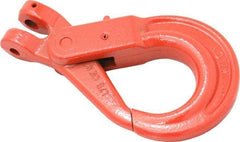 Pewag - 3/8 Inch Chain Diameter, Grade 80 Clevis Hook - 7,100 Lbs. Load Capacity, 15/32 Inch Inside Diameter, 15/32 Inch Pin Diameter, 1-31/32 Inch Hook Throat, 1-49/64 Inch Hook Width - Exact Industrial Supply