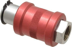 Legris - 3/8" Pipe, FNPT x FNPT, Nickel Plated Brass Standard Slide Valve - 230 Max psi, Anodized Aluminum Sleeve - Exact Industrial Supply