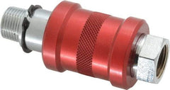 Legris - 3/8" Pipe, MNPT x FNPT, Nickel Plated Brass Standard Slide Valve - 230 Max psi, Anodized Aluminum Sleeve - Exact Industrial Supply