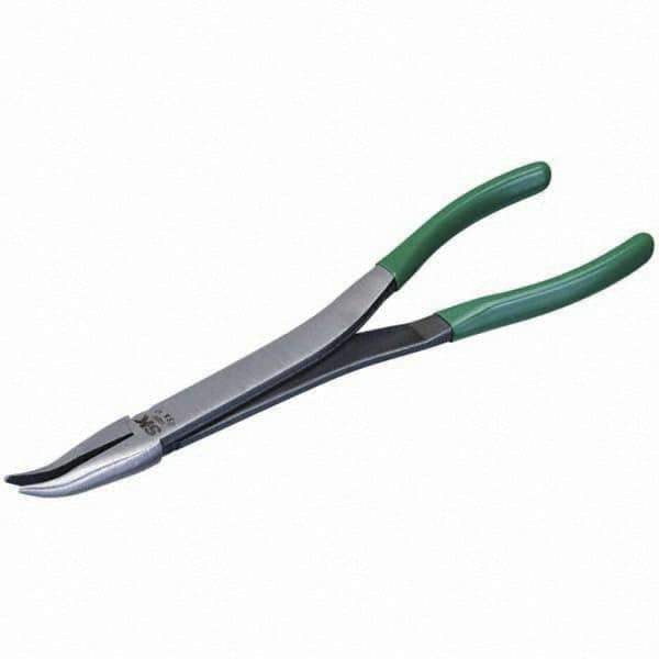 SK - Bent Nose Pliers - 11" W/CUSHION GRIP XLONG NEEDLE NOSE PLIER - Exact Industrial Supply