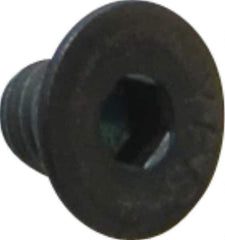 Value Collection - #10-32 UNF Hex Socket Drive, 82° Flat Screw - Alloy Steel, Black Oxide Finish, Fully Threaded, 1/4" OAL - Exact Industrial Supply