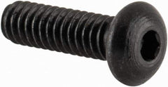 Value Collection - #2-56 UNC Hex Socket Drive, Button Screw - Alloy Steel, Black Oxide Finish, Fully Threaded, 5/16" Length Under Head - Exact Industrial Supply