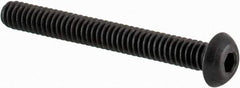 Value Collection - #2-56 UNC Hex Socket Drive, Button Screw - Alloy Steel, Black Oxide Finish, Fully Threaded, 3/4" Length Under Head - Exact Industrial Supply
