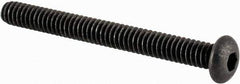 Value Collection - #3-48 UNC Hex Socket Drive, Button Screw - Alloy Steel, Black Oxide Finish, Fully Threaded, 1" Length Under Head - Exact Industrial Supply