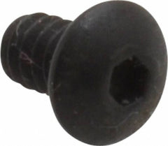 Value Collection - #4-40 UNC Hex Socket Drive, Button Screw - Alloy Steel, Black Oxide Finish, Fully Threaded, 3/16" Length Under Head - Exact Industrial Supply