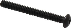 Value Collection - #4-40 UNC Hex Socket Drive, Button Screw - Alloy Steel, Black Oxide Finish, Fully Threaded, 1" Length Under Head - Exact Industrial Supply