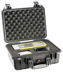 Pelican Products, Inc. - 13" Wide x 13" Deep x 6-53/64" High, Clamshell Hard Case - Black, Plastic - Exact Industrial Supply
