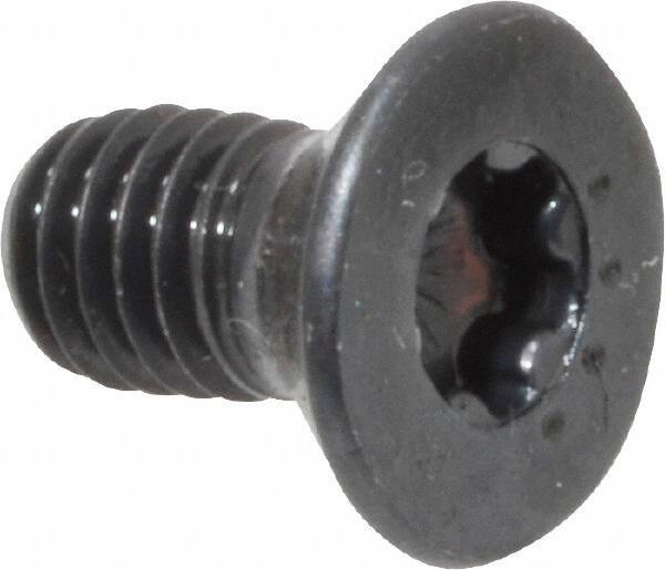 Camcar - #10-32 UNF Torx Plus Drive, 82° Flat Screw - Alloy Steel, Black Oxide Finish, Fully Threaded, 3/8" OAL - Exact Industrial Supply