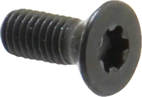 Camcar - #10-32 UNF Torx Plus Drive, 82° Flat Screw - Alloy Steel, Black Oxide Finish, Fully Threaded, 1/2" OAL - Exact Industrial Supply