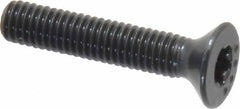 Camcar - #10-32 UNF Torx Plus Drive, 82° Flat Screw - Alloy Steel, Black Oxide Finish, Fully Threaded, 1" OAL - Exact Industrial Supply