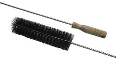 Schaefer Brush - 2-1/8" Diam, 7" Bristle Length, Boiler & Furnace Fiber Brush - Standard Wood Handle, 48" OAL - Exact Industrial Supply