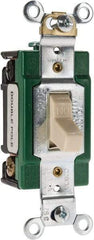 Cooper Wiring Devices - 2 Pole, 120 to 277 VAC, 30 Amp, Industrial Grade, Toggle, Wall and Dimmer Light Switch - Fluorescent - Exact Industrial Supply