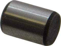Value Collection - 1/4" Diam x 3/8" Pin Length Alloy Steel Standard Dowel Pin - C 50-58 Hardness, 12,800 Lb Breaking Strength, 1 Beveled & 1 Rounded End - Exact Industrial Supply