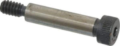 Made in USA - 1/4" Shoulder Diam x 1" Shoulder Length, #10-24 UNC, Hex Socket Shoulder Screw - 8 Alloy Steel, 0.357 to 3/8" Head Diam - Exact Industrial Supply