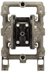 ARO/Ingersoll-Rand - 1/2" NPT, Metallic, Air Operated Diaphragm Pump - Nitrile Diaphragm, Aluminum Housing - Exact Industrial Supply