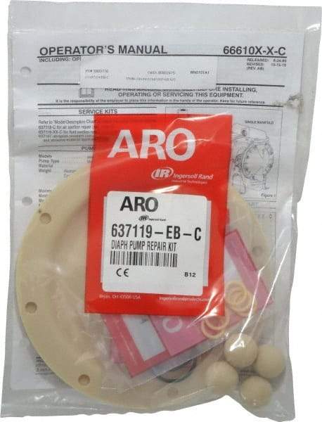 ARO/Ingersoll-Rand - Santoprene Fluid Section Repair Kit - For Use with Diaphragm Pumps - Exact Industrial Supply