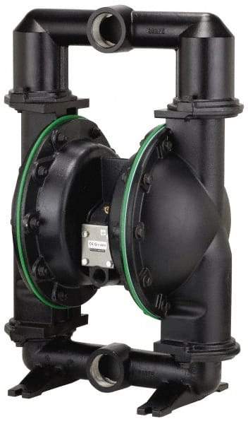 ARO/Ingersoll-Rand - 2" NPT, Metallic, Air Operated Diaphragm Pump - PTFE Diaphragm, Aluminum Housing - Exact Industrial Supply