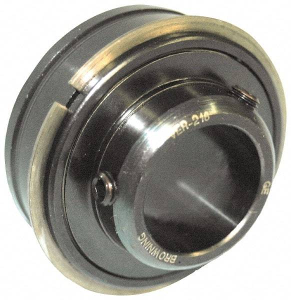 Browning - 2-1/4" ID x 4.3307" OD, 11,789 Lb Dynamic Capacity, ER Style Insert Bearing - 52100 Steel Insert, 1-1/4" Race Width, 8,150 Lb Static Capacity - Exact Industrial Supply
