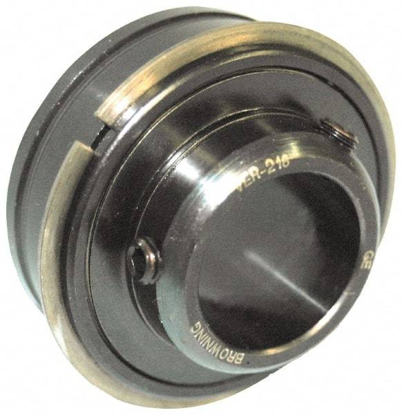 Browning - 2-7/16" ID x 4.3307" OD, 11,789 Lb Dynamic Capacity, ER Style Insert Bearing - 52100 Steel Insert, 1-1/4" Race Width, 8,150 Lb Static Capacity - Exact Industrial Supply