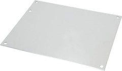 Cooper B-Line - 6-7/8" OAW x 8-7/8" OAH Powder Coat Finish Electrical Enclosure Nonperforated Panel - 10" x 8" Box, 14 Gauge Steel, Use with 1084-12CHC/1084-12CHCS/1084-12CHQRC/1084-12CHSC/1084-12LC/1084-12SC/1084-FTC/1086-12CHC/1086-12CHSC/1086-12SC - Exact Industrial Supply