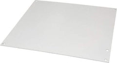 Cooper B-Line - 10-7/8" OAW x 10-7/8" OAH Powder Coat Finish Electrical Enclosure Nonperforated Panel - 12" x 12" Box, 14 Gauge Steel, Use with 12126-12CHC/12126-12CHSC/12126-12SC - Exact Industrial Supply