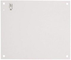 Cooper B-Line - 10-1/4" OAW x 14-1/4" OAH Powder Coat Finish Electrical Enclosure Nonperforated Panel - 16" x 12" Box, 14 Gauge Steel, Use with 16126-1/16128-1 - Exact Industrial Supply