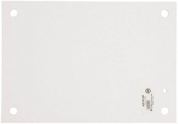 Cooper B-Line - 13" OAW x 17" OAH Powder Coat Finish Electrical Enclosure Nonperforated Panel - 20" x 16" Box, 12 Gauge Steel, Use with 16206-12/16208-12/201610-12/201612-12/20168-12 - Exact Industrial Supply