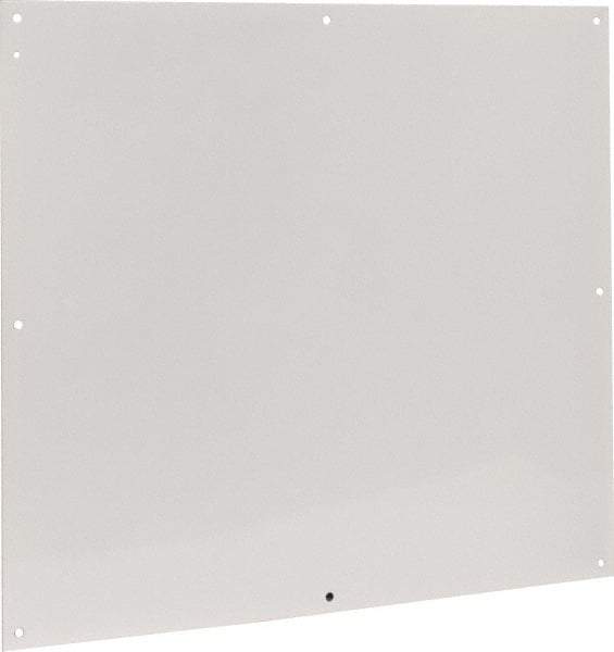 Cooper B-Line - 28-1/2" OAW x 32" OAH Powder Coat Finish Electrical Enclosure Nonperforated Panel - 36" x 30" Box, 14 Gauge Steel, Use with 363012-1/36306-1/36308-1 - Exact Industrial Supply