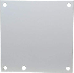 Cooper B-Line - 4-7/8" OAW x 4-7/8" OAH Powder Coat Finish Electrical Enclosure Nonperforated Panel - 6" x 6" Box, 14 Gauge Steel, Use with 664-12CHC/664-12CHQRC/664-12CHSC/664-12LC/664-12SC/664-FTC - Exact Industrial Supply