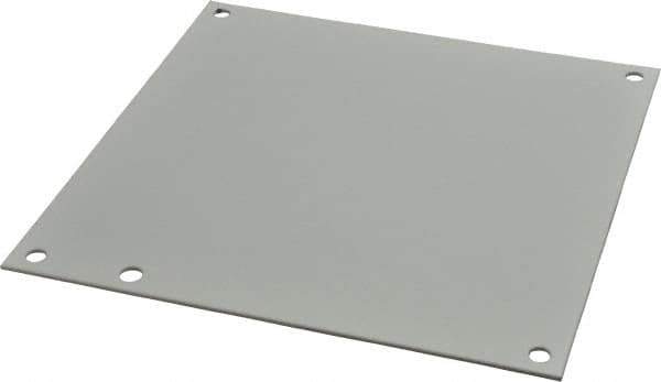 Cooper B-Line - 6-7/8" OAW x 6-7/8" OAH Powder Coat Finish Electrical Enclosure Nonperforated Panel - 8" x 8" Box, 14 Gauge Steel, Use with 884-12CHC/884-12CHSC/884-12LC/884-12SC/886-12CHC/886-12CHSC - Exact Industrial Supply